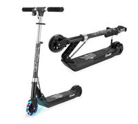 Xootz Kids' Elements Electric Foldable Scooter, LED Light Up Wheel and Collapsible Handlebars, Age 6+, Green