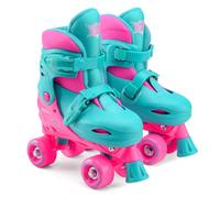 Xootz Kids Quad Skates, Beginner Adjustable Roller Skates Girls, Pink