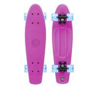 Xootz Kid's Retro Plastic Skateboard with LED Light Up Wheels Pink 22 Inch Xootz Multicolor