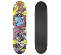 Xootz Kids Skateboard, Double Kick Trick Skate Board with Maple Deck, for Boys & Girls, Rat Ramp Design