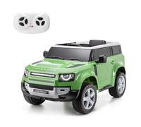 Xootz Land Rover Defender Electric Ride-On Car Battery Powered Kids Toy with Music, Lights and Opening Boot, Ages 2+, Green