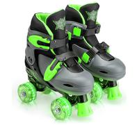 Xootz Roller Skates, Kids Adjustable Quad Skates for Beginners, with Light Up LED Wheels, Multiple Colours and Sizes, Ages 5+