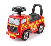Xootz Mercedes-Benz Fire Engine Foot to Floor Ride On, Kids Manual Ride On Car with Lights and Horn, Official Licensed Mercedes Truck for Kids Ages 18 Months Plus