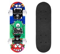 Xootz Mini Skateboard, 17 Inch Skateboard for Kids, Teens and Beginners, Solid Deck, PVC Wheels, for Learning Tricks