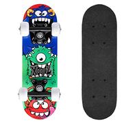 Xootz Mini Skateboard, 17 Inch Skateboard for Kids, Teens and Beginners, Solid Deck, PVC Wheels, for Learning Tricks