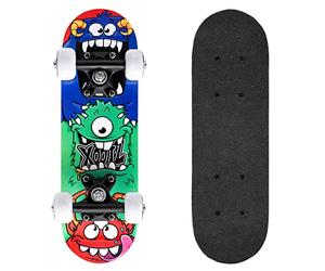 Xootz Mini Skateboard, 17 Inch Skateboard for Kids, Teens and Beginners, Solid Deck, PVC Wheels, for Learning Tricks