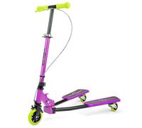 Xootz Pulse Kids Folding 3 Wheel Tri Drifter Scooter with Adjustable Handlebars, Purple