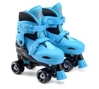 Xootz Kids Roller Skates, Adjustable Quad Skates, Blue, UK Sizes 13-3