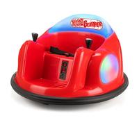 Xootz Toy Bumper Car, Kids Electric Ride-on, 360 Rotation Spin, Two Joy Sticks, Colourful LED Lights and Remote Control, Red, Ages 18 Months +