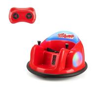 Xootz Toy Bumper Car, Kids Electric Ride-on, 360 Rotation Spin, Two Joy Sticks, Colourful LED Lights and Remote Control, Red, Ages 18 Months +