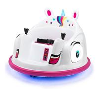 Xootz Kids Electric Unicorn Bumper Car Ride-on - White, Multi