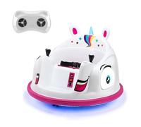 Xootz Unicorn Bumper Car, Kids Electric Ride-On, 360 Rotation Spin, Two Joy Sticks, Colourful LED Lights and Remote Control