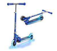 Xootz Wild Rider LED Scooter Blue Tiger Folding Light Up Scooter with LED Deck for Kids Ages 5+
