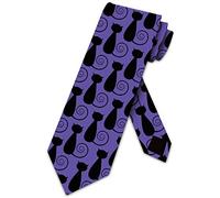 Xoovtka Cat Ties Mens Halloween Necktie Black Cat Tie