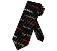 Xoovtka Happy Birthday Neckties Birthday Mens Tie