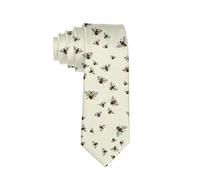 Xoovtka Men's Casual Fashion Bee Honeybee Polyester Silk Casual Gentleman Tie Necktie Gift-One Size