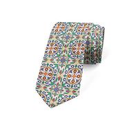 Xoovtka Men's Tie, Spanish Ornamental, Necktie, 3.7", Multicolor
