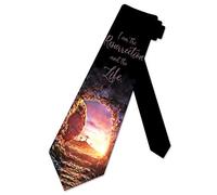 Xoovtka Religious Easter Ties Mens Cross Necktie Jesus Resurrection Tie
