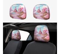 XOPEKVLAWM 1 PCS Car Headrest Covers Soft Breathable Cars Head Rest Cover Protector Pink candy land Headrest Covers Personalized Car Seat Head Rest Cover for SUV Sedan Trucks Cars Accessories