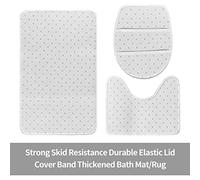 XOPEKVLAWM Bathroom Rugs Sets 3 Piece Soft Absorbent Bath Mats for Bathroom U-Shaped Contour Rug and Toilet Lid Cover french bulldog Bath Mat Non-Slip Area Rug Machine Washable Toilet Rug Floor Mats