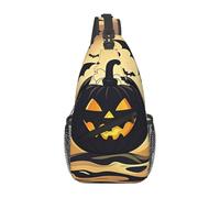XOPEKVLAWM Cross Chest Bag Sling Backpack Halloween Flying Bats Sling Bag Crossbody Shoulder Bag Travel Hiking Daypack