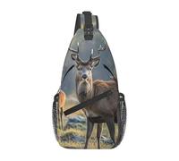 XOPEKVLAWM Cross Chest Bag Sling Backpack Nature wild Animal Deers Sling Bag Crossbody Shoulder Bag Travel Hiking Daypack