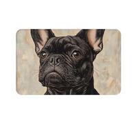XOPEKVLAWM Door Mat Non-Slip Welcome Mats Washable Front Door Mat french bulldog Doormat Kitchen Rugs for Entryway Absorbent Doormat Indoor Outdoor Entrance Mats for Bedroom Kitchen Porch 80 x 49 cm