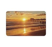 XOPEKVLAWM Door Mat Non-Slip Welcome Mats Washable Front Door Mat Sunset Beach Doormat Kitchen Rugs for Entryway Absorbent Doormat Indoor Outdoor Entrance Mats for Bedroom Kitchen Porch 80 x 49 cm