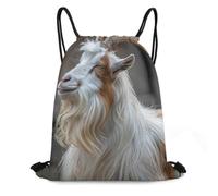 XOPEKVLAWM Drawstring Backpack Gym Bag Hairy Goat Photos Backpack Cinch Tote Drawstring Bags for Sports String Bag