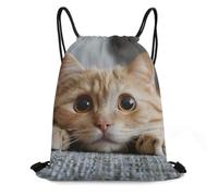 XOPEKVLAWM Drawstring Backpack Gym Bag Lying on The Sofa Backpack Cinch Tote Drawstring Bags for Sports String Bag