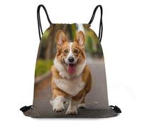 XOPEKVLAWM Drawstring Backpack Gym Bag Running on The Road Backpack Cinch Tote Drawstring Bags for Sports String Bag