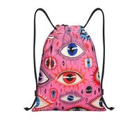 XOPEKVLAWM Drawstring Backpack Gym Bag Wilderness Style Eyes Backpack Cinch Tote Drawstring Bags for Sports String Bag
