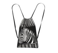 XOPEKVLAWM Drawstring Backpack Gym Bag Zebra Pokes Its Head Out Backpack Cinch Tote Drawstring Bags for Sports String Bag