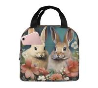 XOPEKVLAWM Insulated Lunch Bag for Men Women Reusable Lunchbox Easter Bunny Lunch Box Leakproof Cooler Bags for Work Picnic