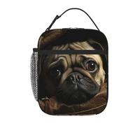XOPEKVLAWM Insulated Lunch Bag for Men Women Reusable Lunchbox Little Pug Lunch Box Leakproof Cooler Bags for Work Picnic