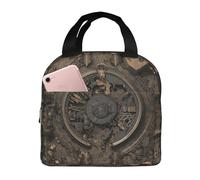XOPEKVLAWM Insulated Lunch Bag for Men Women Reusable Lunchbox Steampunk Mechanical Gears Lunch Box Leakproof Cooler Bags for Work Picnic