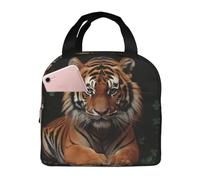 XOPEKVLAWM Insulated Lunch Bag for Men Women Reusable Lunchbox with Tiger and Paws Lunch Box Leakproof Cooler Bags for Work Picnic
