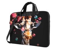 XOPEKVLAWM Laptop Bag 14 inch Shockproof Protective Cover Giraffe blowing bubbles Laptop Sleeve Case Computer Carrying Bag