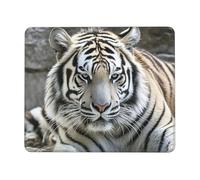XOPEKVLAWM Mouse Pad Waterproof Computer Mousepad with Non-Slip Rubber Base Black and white tigers Mouse Pad Laptop Desk Pad Washable Gaming Mouse Mat for Laptop Office Home 7.9 x 9.5 in