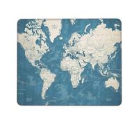 XOPEKVLAWM Mouse Pad Waterproof Computer Mousepad with Non-Slip Rubber Base Blue map of The World Mouse Pad Laptop Desk Pad Washable Gaming Mouse Mat for Laptop Office Home 8.3 x 10.3 in