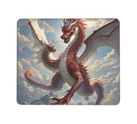 XOPEKVLAWM Mouse Pad Waterproof Computer Mousepad with Non-Slip Rubber Base Chinese Dragon Mouse Pad Laptop Desk Pad Washable Gaming Mouse Mat for Laptop Office Home 7 x 8.6 in