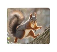 XOPEKVLAWM Mouse Pad Waterproof Computer Mousepad with Non-Slip Rubber Base Funny Squirrel Mouse Pad Laptop Desk Pad Washable Gaming Mouse Mat for Laptop Office Home 10 x 12 inch