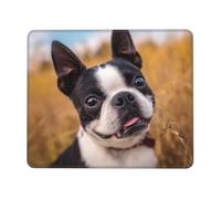 XOPEKVLAWM Mouse Pad Waterproof Computer Mousepad with Non-Slip Rubber Base Lovely Boston Terrier Mouse Pad Laptop Desk Pad Washable Gaming Mouse Mat for Laptop Office Home 8.3 x 10.3 in