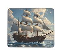 XOPEKVLAWM Mouse Pad Waterproof Computer Mousepad with Non-Slip Rubber Base Nautical Vintage Ship Mouse Pad Laptop Desk Pad Washable Gaming Mouse Mat for Laptop Office Home 8.3 x 10.3 in