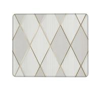 XOPEKVLAWM Mouse Pad Waterproof Computer Mousepad with Non-Slip Rubber Base Profile Geometric Ivory Gold Mouse Pad Laptop Desk Pad Washable Gaming Mouse Mat for Laptop Office Home 7 x 8.6 in