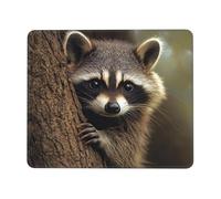 XOPEKVLAWM Mouse Pad Waterproof Computer Mousepad with Non-Slip Rubber Base raccoon Mouse Pad Laptop Desk Pad Washable Gaming Mouse Mat for Laptop Office Home 7 x 8.6 in