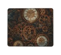 XOPEKVLAWM Mouse Pad Waterproof Computer Mousepad with Non-Slip Rubber Base Rusty Steampunk Clock Mouse Pad Laptop Desk Pad Washable Gaming Mouse Mat for Laptop Office Home 8.3 x 10.3 in