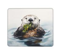 XOPEKVLAWM Mouse Pad Waterproof Computer Mousepad with Non-Slip Rubber Base Sea Otter Mouse Pad Laptop Desk Pad Washable Gaming Mouse Mat for Laptop Office Home 10 x 12 inch