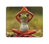 XOPEKVLAWM Mouse Pad Waterproof Computer Mousepad with Non-Slip Rubber Base The funny frog doing yoga Mouse Pad Laptop Desk Pad Washable Gaming Mouse Mat for Laptop Office Home 10 x 12 inch