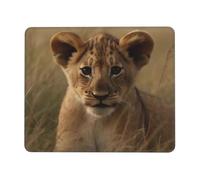 XOPEKVLAWM Mouse Pad Waterproof Computer Mousepad with Non-Slip Rubber Base The Waiting Lion Cub Mouse Pad Laptop Desk Pad Washable Gaming Mouse Mat for Laptop Office Home 8.3 x 10.3 in